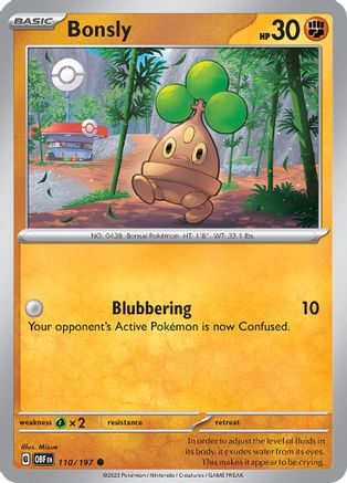 Bonsly (110/197) [Scarlet & Violet: Obsidian Flames] Reverse Holofoil