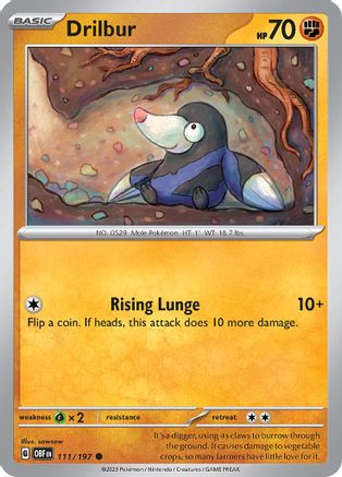 Drilbur (111/197) [Scarlet & Violet: Obsidian Flames] Reverse Holofoil