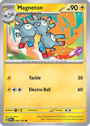 Magneton (064/197) [Scarlet & Violet: Obsidian Flames] Reverse Holofoil