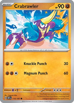 Crabrawler (114/197) [Scarlet & Violet: Obsidian Flames] Reverse Holofoil