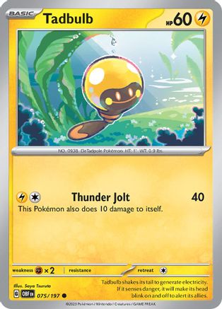 Tadbulb (075/197) [Scarlet & Violet: Obsidian Flames] Reverse Holofoil