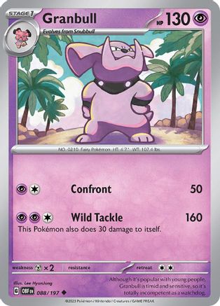 Granbull (088/197) [Scarlet & Violet: Obsidian Flames] Reverse Holofoil