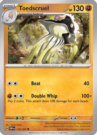 Toedscruel (119/197) [Scarlet & Violet: Obsidian Flames] Reverse Holofoil