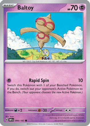 Baltoy (094/197) [Scarlet & Violet: Obsidian Flames] Reverse Holofoil