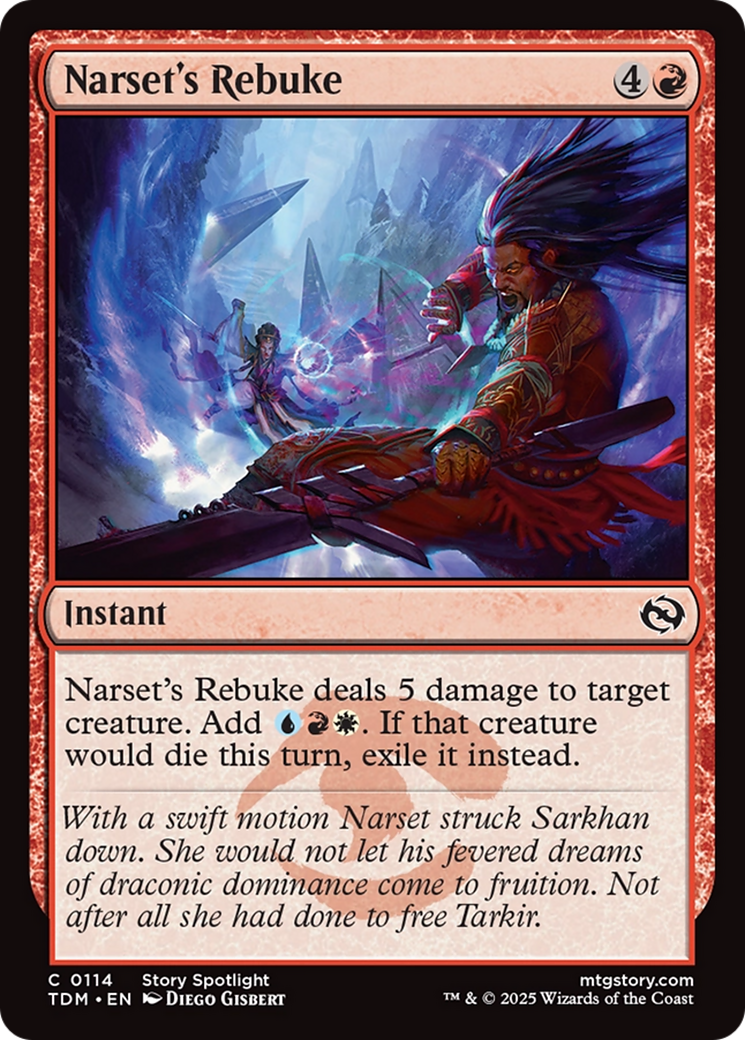 Narset's Rebuke [Tarkir: Dragonstorm] Foil