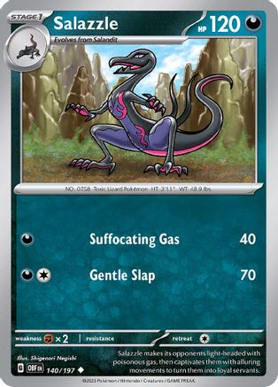 Salazzle (140/197) [Scarlet & Violet: Obsidian Flames] Reverse Holofoil