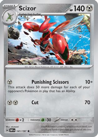 Scizor (141/197) [Scarlet & Violet: Obsidian Flames] Reverse Holofoil
