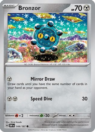 Bronzor (144/197) [Scarlet & Violet: Obsidian Flames] Reverse Holofoil