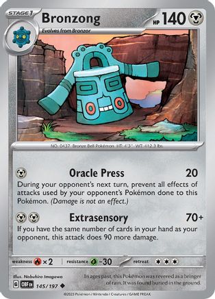 Bronzong (145/197) [Scarlet & Violet: Obsidian Flames] Reverse Holofoil
