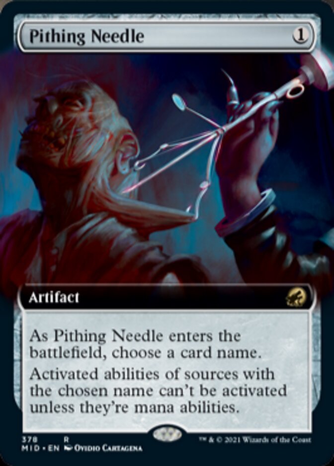 Pithing Needle (Extended Art) [Innistrad: Midnight Hunt] Foil