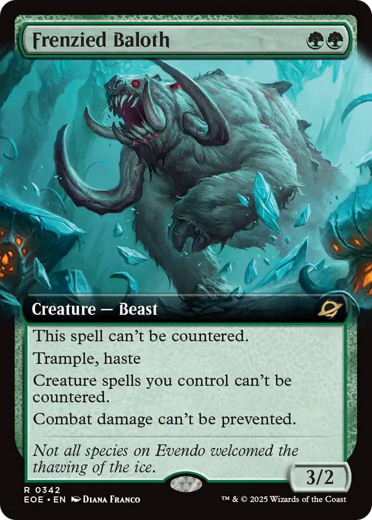 Frenzied Baloth (Extended Art) [Edge of Eternities] Foil