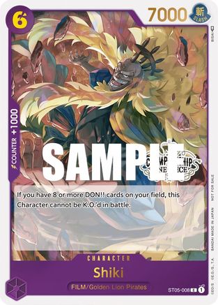 Shiki (Store Championship Participation Pack Vol. 2) (ST05-008) - [One Piece Promotion Cards] Foil