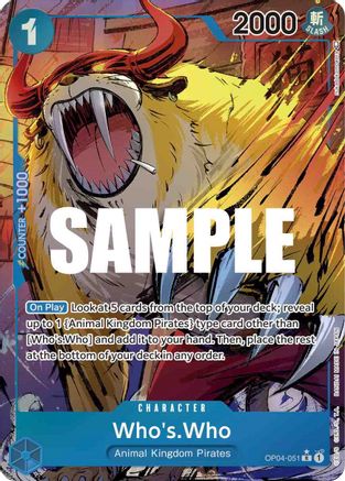 Who's.Who (Alternate Art) (OP04-051) - [Kingdoms of Intrigue] Foil