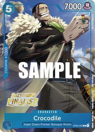 Crocodile (Online Regional 2023) [Finalist] (OP02-053) - [One Piece Promotion Cards] Foil