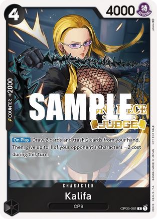 Kalifa (Judge Pack Vol. 2) (OP03-081) - [One Piece Promotion Cards] Foil