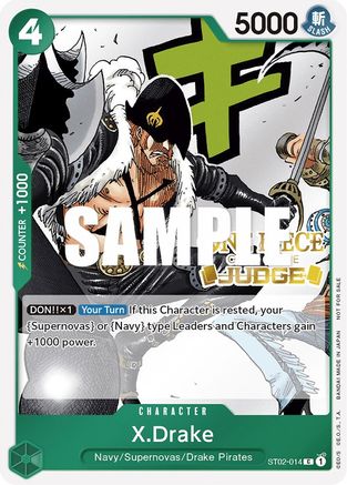 X.Drake (Judge Pack Vol. 2) (ST02-014) - [One Piece Promotion Cards] Foil