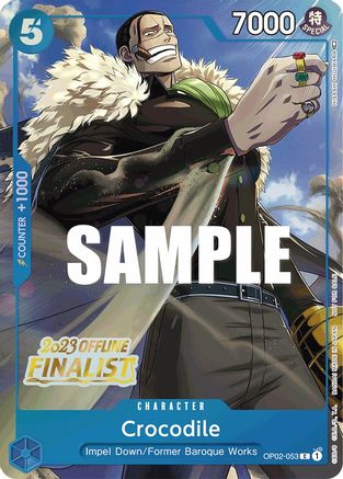 Crocodile (Offline Regional 2023) [Finalist] (OP02-053) - [One Piece Promotion Cards] Foil