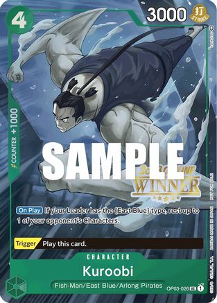 Kuroobi (Offline Regional 2023) [Winner] (OP03-026) - [One Piece Promotion Cards] Foil
