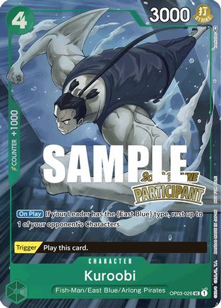 Kuroobi (Offline Regional 2023) [Participant] (OP03-026) - [One Piece Promotion Cards] Foil
