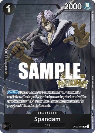 Spandam (Offline Regional 2023) [Participant] (OP03-086) - [One Piece Promotion Cards] Foil