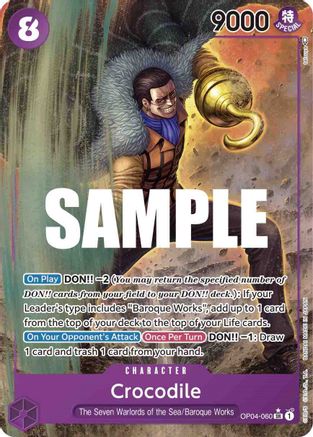 Crocodile (060) (Alternate Art) (OP04-060) - [Kingdoms of Intrigue] Foil