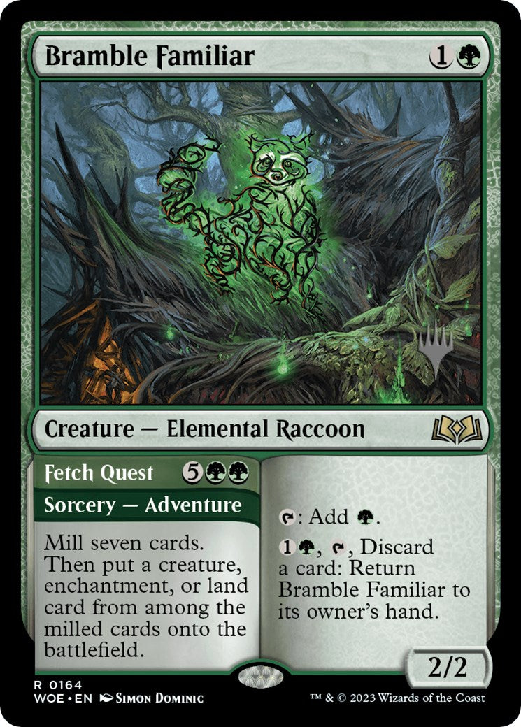 Bramble Familiar // Fetch Quest (Promo Pack) [Wilds of Eldraine Promos] Foil