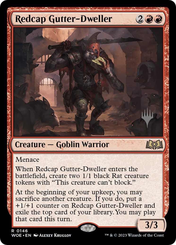 Redcap Gutter-Dweller (Promo Pack) [Wilds of Eldraine Promos] Foil