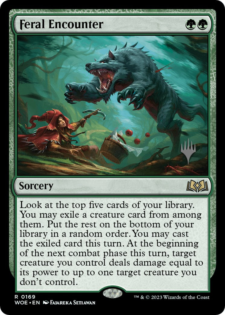 Feral Encounter (Promo Pack) [Wilds of Eldraine Promos] Foil