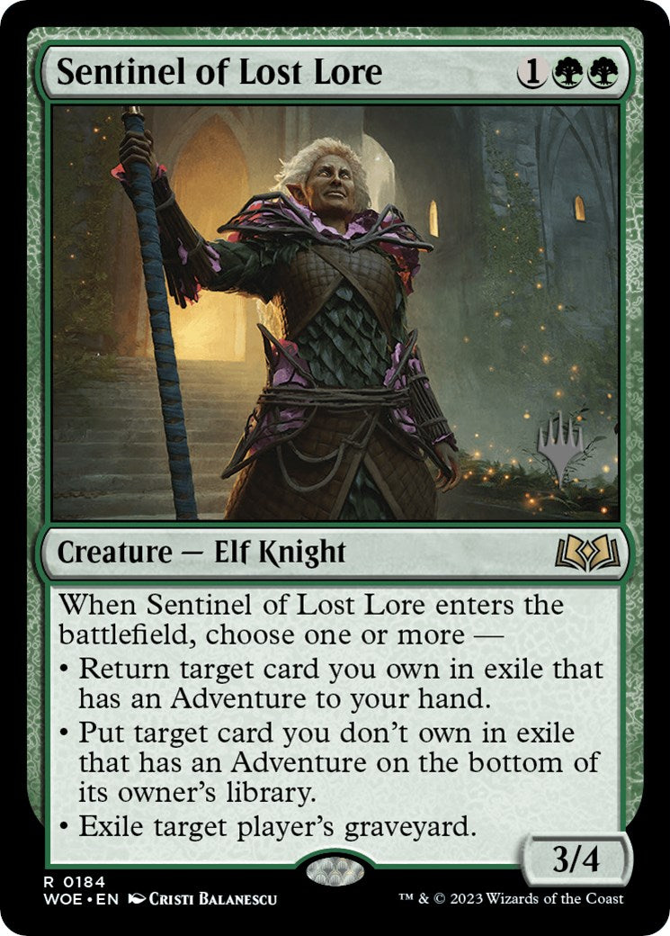 Sentinel of Lost Lore (Promo Pack) [Wilds of Eldraine Promos] Foil