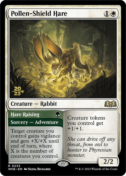 Pollen-Shield Hare // Hare Raising (Promo Pack) [Wilds of Eldraine Promos] Foil