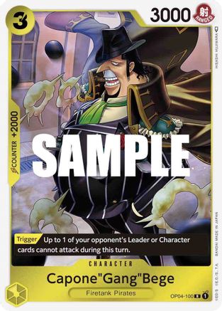 Capone"Gang"Bege (OP04-100) - [Kingdoms of Intrigue] Foil