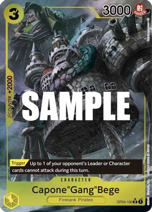 Capone"Gang"Bege (Alternate Art) (OP04-100) - [Kingdoms of Intrigue] Foil