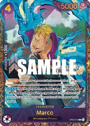 Marco (Treasure Cup) (OP02-018) - [One Piece Promotion Cards] Foil