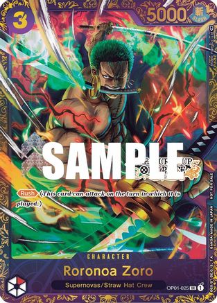 Roronoa Zoro - OP01-025 (Treasure Cup) (OP01-025) - [One Piece Promotion Cards] Foil