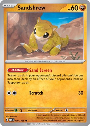 Sandshrew (027/165) [Scarlet & Violet 151] Reverse Holofoil
