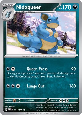 Nidoqueen (031/165) [Scarlet & Violet 151] Reverse Holofoil