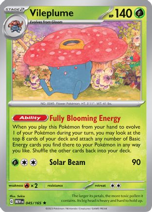 Vileplume (045/165) [Scarlet & Violet 151] Reverse Holofoil