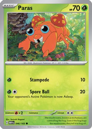 Paras (046/165) [Scarlet & Violet 151] Reverse Holofoil