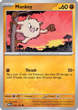 Mankey (056/165) [Scarlet & Violet 151] Reverse Holofoil