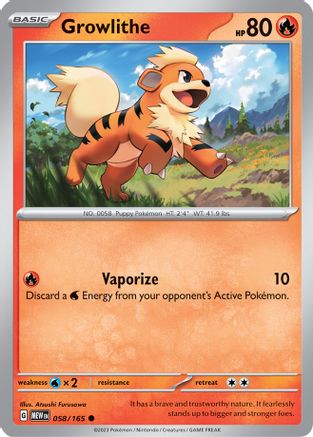 Growlithe (058/165) [Scarlet & Violet 151] Reverse Holofoil