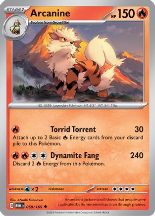 Arcanine (059/165) [Scarlet & Violet 151] Reverse Holofoil