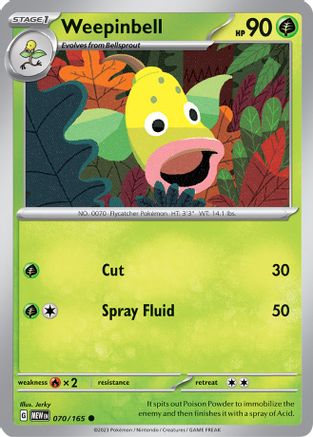 Weepinbell (070/165) [Scarlet & Violet 151] Reverse Holofoil