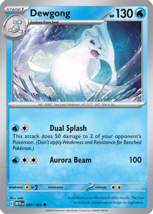 Dewgong (087/165) [Scarlet & Violet 151] Reverse Holofoil