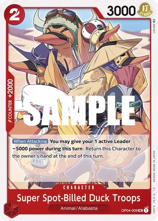 Super Spot-Billed Duck Troops (OP04-009) - [Kingdoms of Intrigue]
