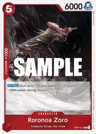 Roronoa Zoro (OP04-015) - [Kingdoms of Intrigue] Foil