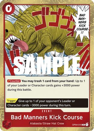 Bad Manners Kick Course (OP04-016) - [Kingdoms of Intrigue] Foil