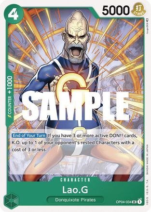Lao.G (OP04-034) - [Kingdoms of Intrigue]