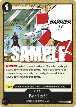 Barrier!! (OP04-095) - [Kingdoms of Intrigue]