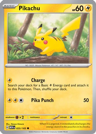 Pikachu (025/165) [Scarlet & Violet 151] Reverse Holofoil