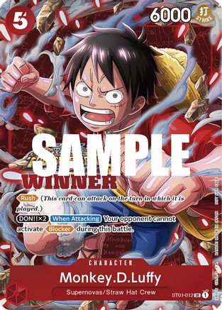 Monkey.D.Luffy (Winner Pack Vol. 5) (ST01-012) - [One Piece Promotion Cards] Foil